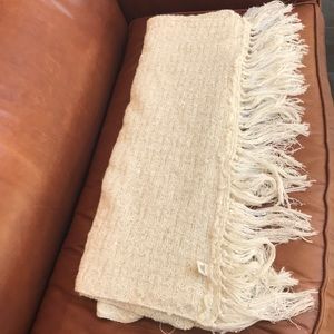 ⭐️Anthropologie Throw Blanket Sequin and Fringe